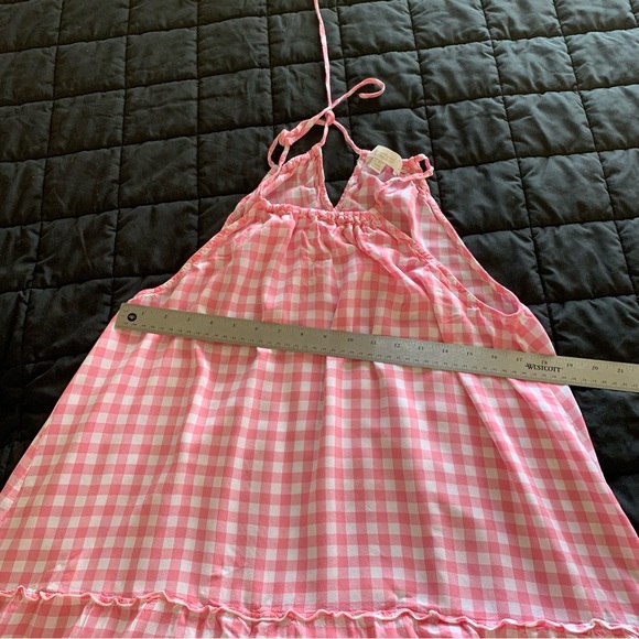 Suzanne betro weekend pink white gingham halter neck blouse‎ size 1XL - Picture 7 of 9